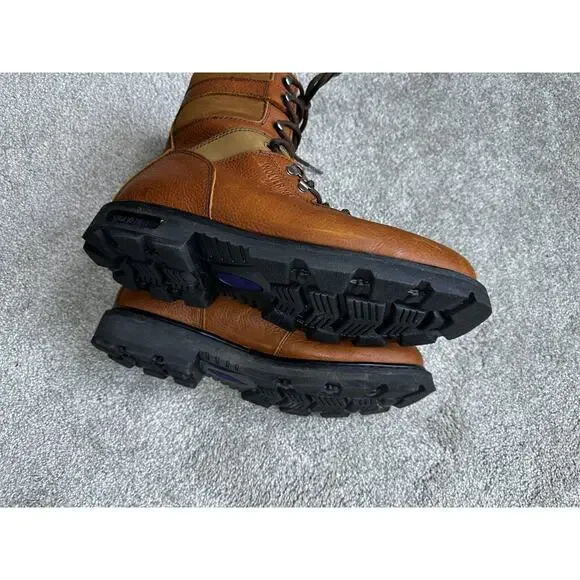 Wolverine Work Boots Mens 13M Brown Leather Lace Up Combat W04217 Slip Resistant - Picture 10 of 12